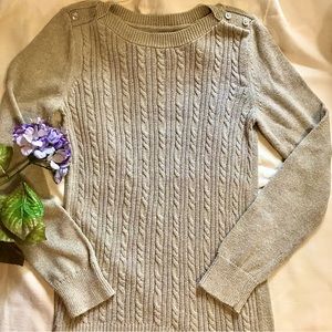 Banana Republic  soft golden beige lightweight knit sweater size S